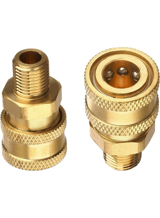 CLIO 3/8 Npt Quick Connect Fittings - 2 Pieces 3/8 Inch Male Pressure Washer Quick Connect Fittings Quality Pressure Washer Quick Connect Kit - Image 1