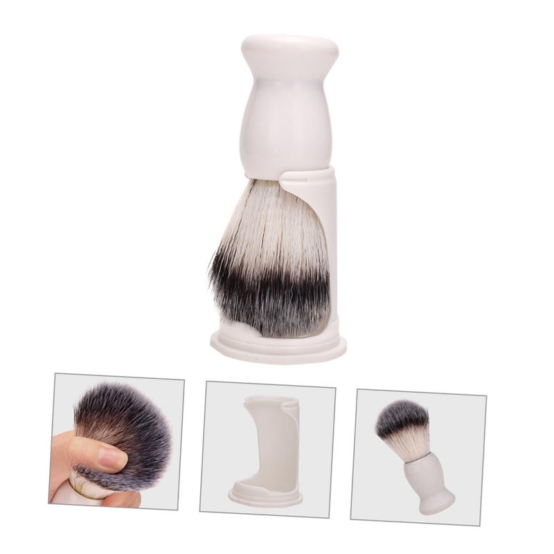 مجموعة فرشاة اللحية البيضاء مع حامل وعاء الحلاقة طقم حلاقين للمحلات - Image 5
