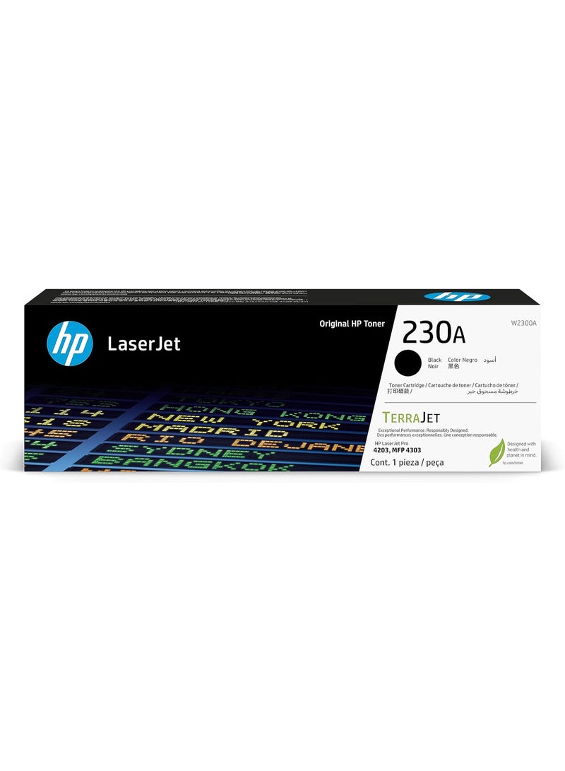 HP Toner HP 230A Original Black Laser Toner Cartridge | W2300A | Genuine HP Toner | Up to 2,000 Pages | Compatible with HP Color LaserJet Pro 4203 & HP Color LaserJet Pro MFP 4303 Series Printers - Image 1