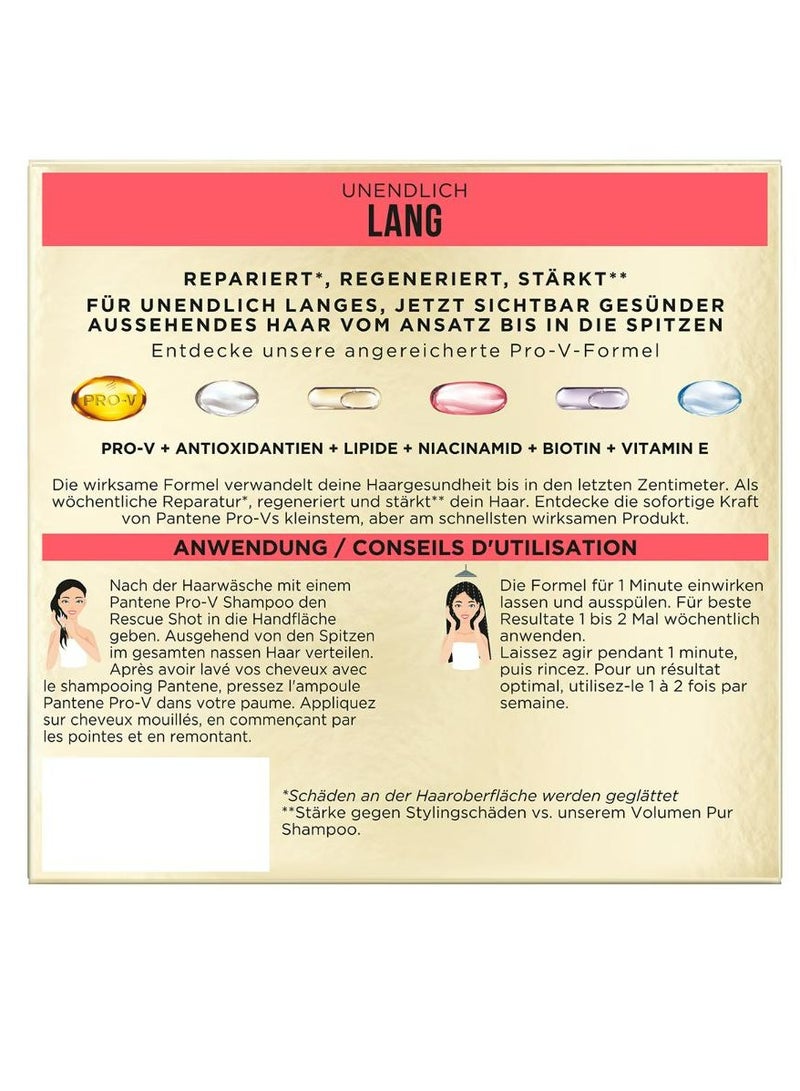 Pantene Infinite Lengths Rescue Shots Hair Care Ampoules - Image 3