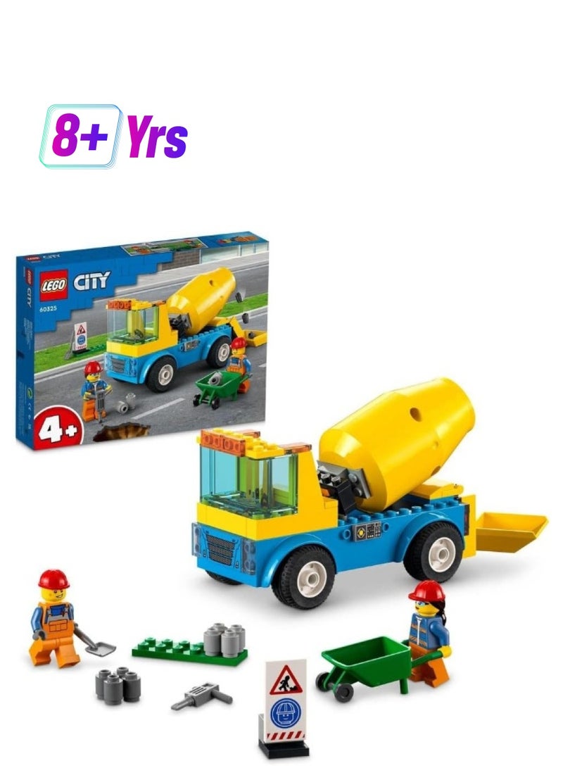 LEGO® City Cement Mixer Truck 60325 Building Kit (85 Pieces) - Image 1