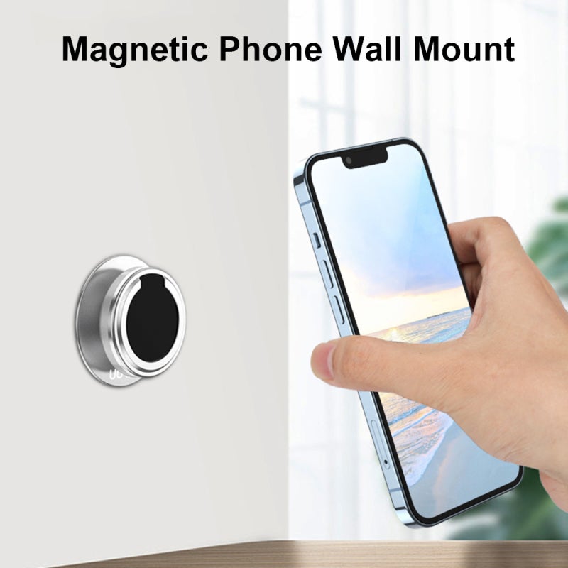 UURIG PH-07 Portable Magnetic Phone Mount Phone Holder Phone Wall Mount Aluminum Alloy Replacement for iPhone 14/13/12 Series - Image 2