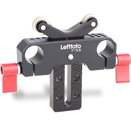 LEFTFOTO YShaped Lens BracketTelephoto Long Lens Support Bracket with Builtin Pulleyfor DSLR Camera Shoulder Rig with 15mm Rods Height Adjustable - Image 1