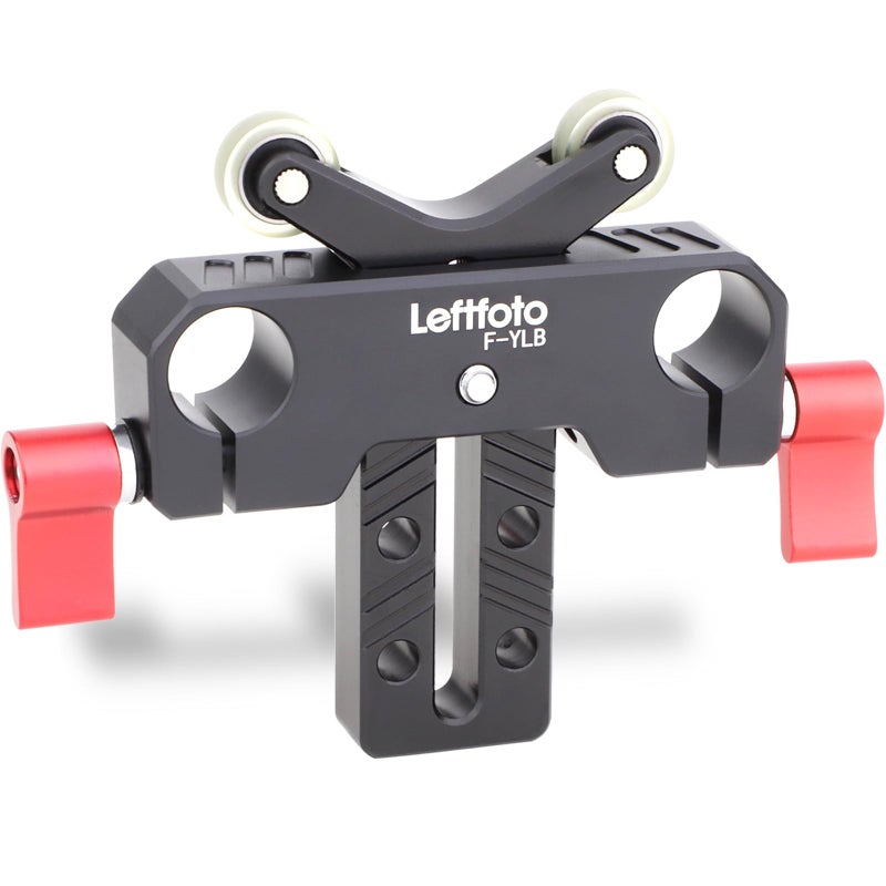 LEFTFOTO YShaped Lens BracketTelephoto Long Lens Support Bracket with Builtin Pulleyfor DSLR Camera Shoulder Rig with 15mm Rods Height Adjustable - Image 2