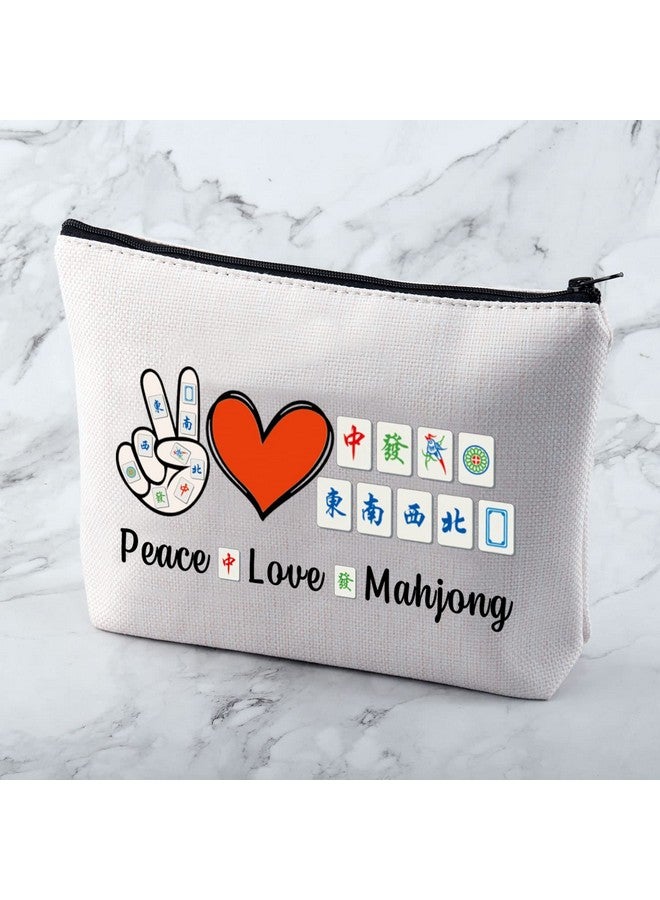 MNIGIU Funny Mahjong Bag Mahjong Lover Gift Peace Love Mahjong Board Game Fan Gift Lucky Mahjong Gift - Image 4