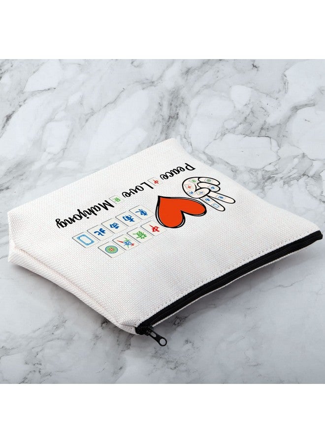 MNIGIU Funny Mahjong Bag Mahjong Lover Gift Peace Love Mahjong Board Game Fan Gift Lucky Mahjong Gift - Image 5
