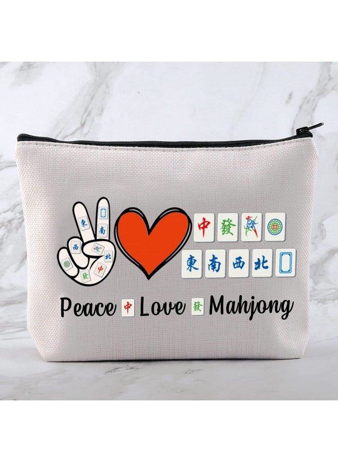MNIGIU Funny Mahjong Bag Mahjong Lover Gift Peace Love Mahjong Board Game Fan Gift Lucky Mahjong Gift - Image 3