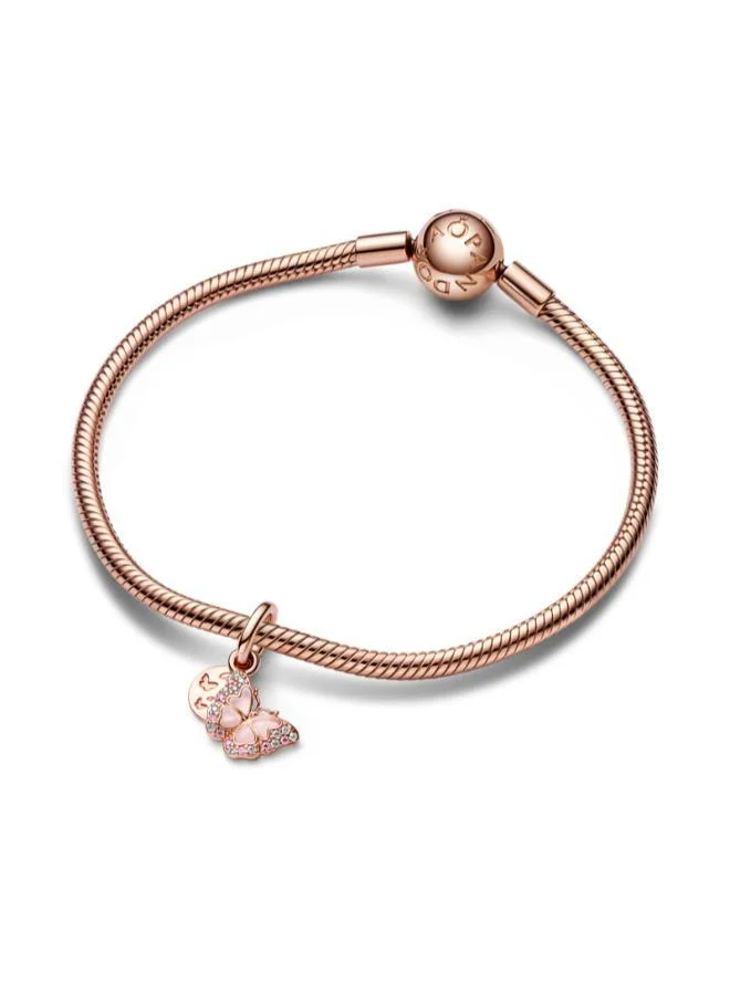 PANDORA Pink Butterfly & Quote Double Dangle Charm