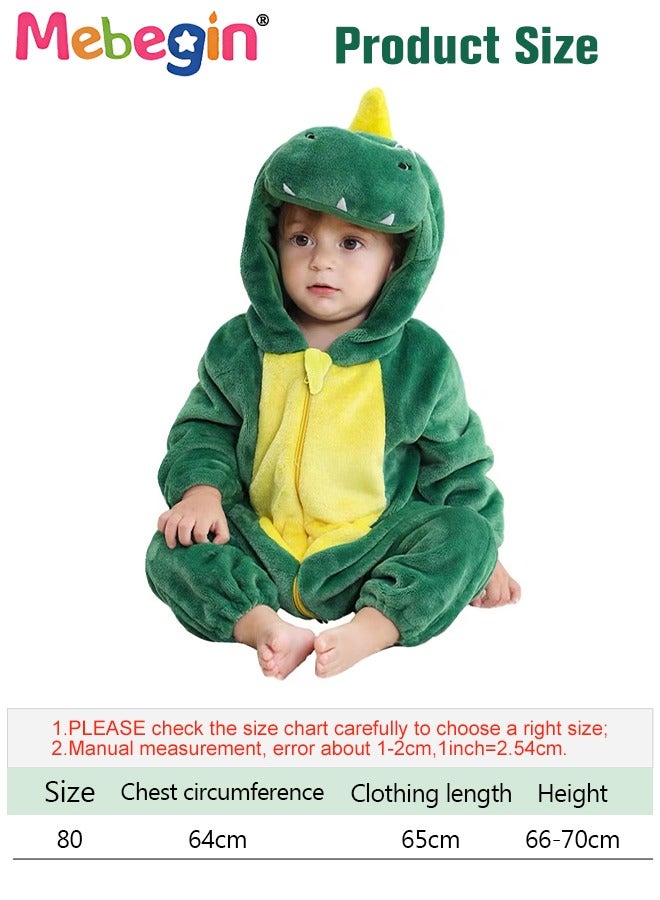 Baby Dinosaur Costume, Unisex Hooded Jumpsuit, Soft One Piece Loungewear for Infants, Warm Outfit with Adorable Animal Design, Baby Winter Outdoor Coat, Toddler Warm Sleeping Bag, Children's Photogr