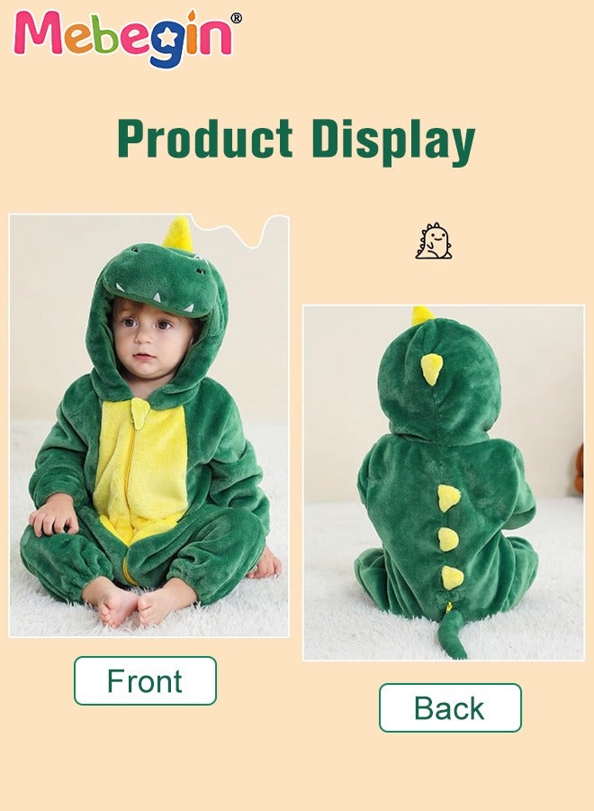 Baby Dinosaur Costume, Unisex Hooded Jumpsuit, Soft One Piece Loungewear for Infants, Warm Outfit with Adorable Animal Design, Baby Winter Outdoor Coat, Toddler Warm Sleeping Bag, Children's Photogr