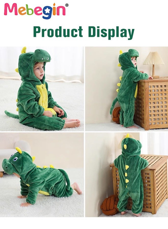 Baby Dinosaur Costume, Unisex Hooded Jumpsuit, Soft One Piece Loungewear for Infants, Warm Outfit with Adorable Animal Design, Baby Winter Outdoor Coat, Toddler Warm Sleeping Bag, Children's Photogr