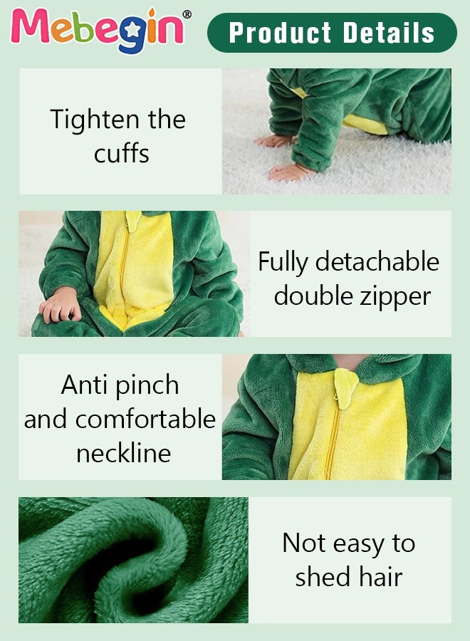 Baby Dinosaur Costume, Unisex Hooded Jumpsuit, Soft One Piece Loungewear for Infants, Warm Outfit with Adorable Animal Design, Baby Winter Outdoor Coat, Toddler Warm Sleeping Bag, Children's Photogr