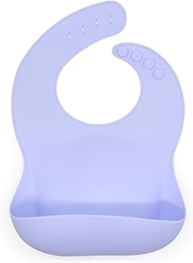 The Happy Stork Silicone Baby bibs with Food Catcher – Girls, Boys, Infant and Toddlers Ages 6 to 36 Months
