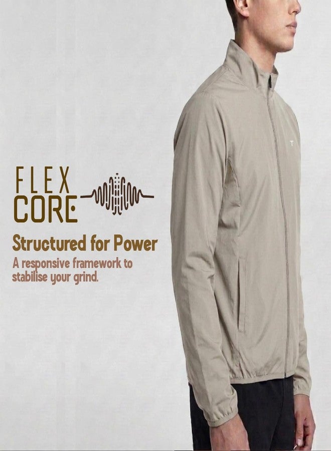 Tanso Nylon Ripstop Ultra Lightweight Jacket for Men (200 Grams, Windproof Sports Jacket, Outdoor Running Jacket, Travel & Gym Wear, Durable Activewear Shell for Men) (Trail Beige) - Image 2