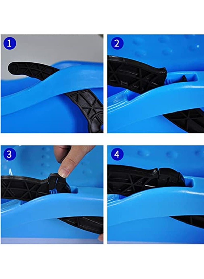 BLOOMING TIME - Sand Sled for Kids Snowboard with Brakes and Pull Rope (BLUE) - Image 1