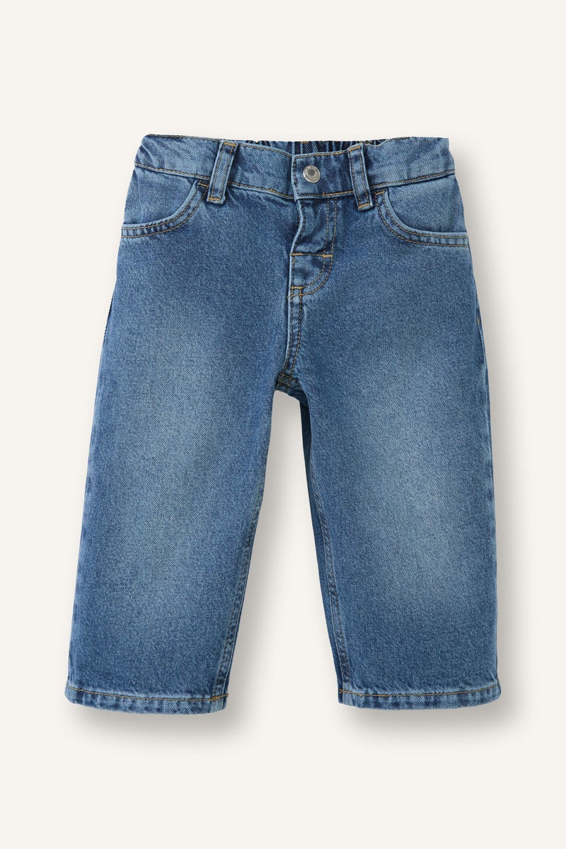 DeFacto Blue BabyGirl Baby Girl 100% Cotton Wide Leg Cotton Trousers Casual - Image 1
