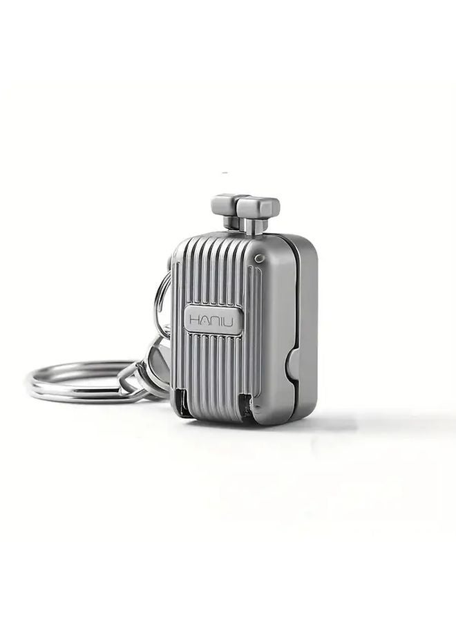 Grey Small Stainless Steel Nail Clipper Compact Travel Design Hidden Blade Odorless - Image 1