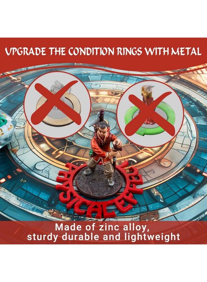 Byhoo Byhoo Metal DND Condition Rings in 28 Markers with Spell Template, 112PCS DND Miniatures Status Effect Rings with Storage Box, Ideal Gift for D&D Pathfinder and More Tabletop RPG  - Image 5