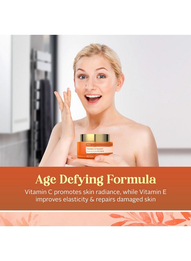 إنفي كريم العين بفيتامين C وفيتامين E للهالات السوداء والانتفاخات وتفتيح البشرة ومكافحة الشيخوخة تحت كريم العين يجدد العيون المتعبة، عناية كورية بالبشرة خالية من القسوة لجميع أنواع البشرة، 1.01 أونصة - Image 3