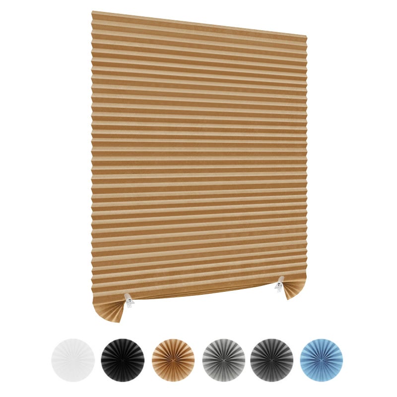 Maritown Window Blinds Cordless No Drill Cut to Size Clip On Stick On Self Adhesive Temporary Blinds Pleated Paper Blinds for Windows Doors Shades for Home Nursery Bedroom Kitchen Bathroom - Image 1
