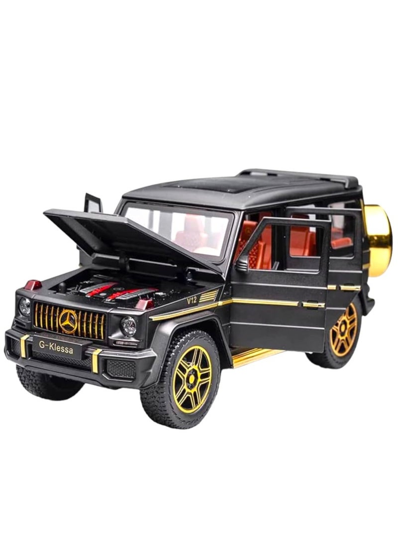 Toy Box Mercedes Benz G63 AMG Model Car, Zinc Alloy Pull Back Toy car with Sound and Light for Kids Boy Girl Gift - Image 1