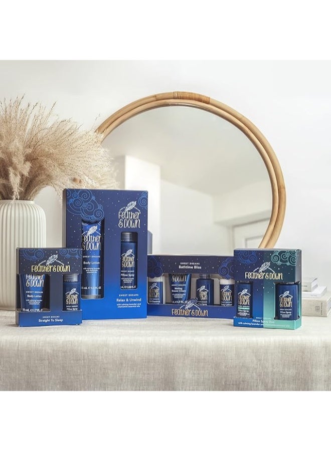 Feather & Down Sweet Dream Relax and Unwind Gift Set (100ml Pillow Spray And 125ml Body Lotion) - With Calming Lavender And Chamomile Essential Oils - Image 5