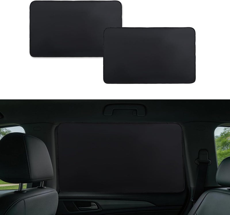 XCBYT Blackout Car Window Shades for Rear Side Windows, 2 Pack Magnetic Sun Shades for Baby Sleep, UV Protection & Heat Reduction, Back Seat Privacy Covers for Travel & Naps - Image 1
