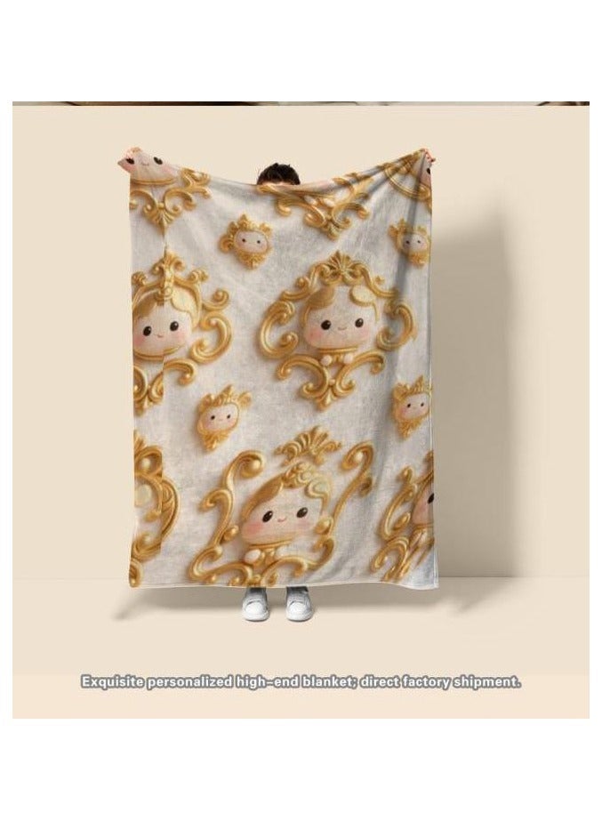 عام بطانية رقيقة من الفانيلا (دافئة ومريحة، ومناسبة للنوم واستخدام الألعاب وإزالة الغبار ومقاومة للرمل) 150 سم * 200 سم - 785 - Image 3