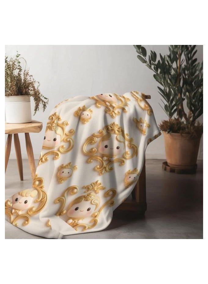 عام بطانية رقيقة من الفانيلا (دافئة ومريحة، ومناسبة للنوم واستخدام الألعاب وإزالة الغبار ومقاومة للرمل) 150 سم * 200 سم - 785 - Image 5