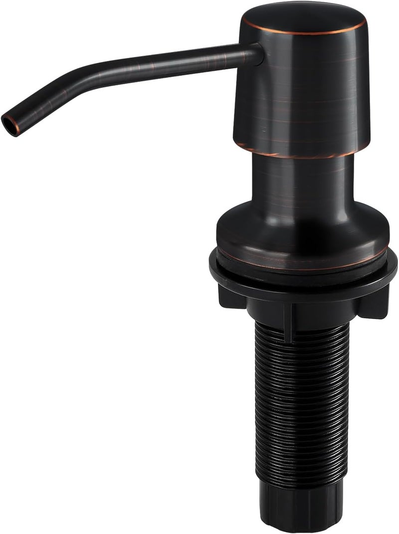 Stylever Soap Dispenser - 4” Spout and 16oz Capacity Bottle - Built in Sink Soap Dispenser for Kitchen Sink - Oil Rubbed Bronze Countertop Soap Dispenser Pump with 47" Extension - Image 2