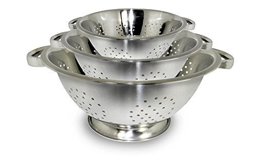 ExcelSteel Colander set Stainless steel Colanders  3 Count  Pack of 1