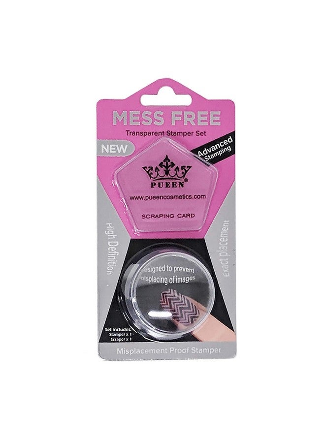 PUEEN 35mm HD Chunky Transparent Soft Stamper and Scraper Set - Nail Art - Stamping Tools - CLEAR - BH000706 - Image 1
