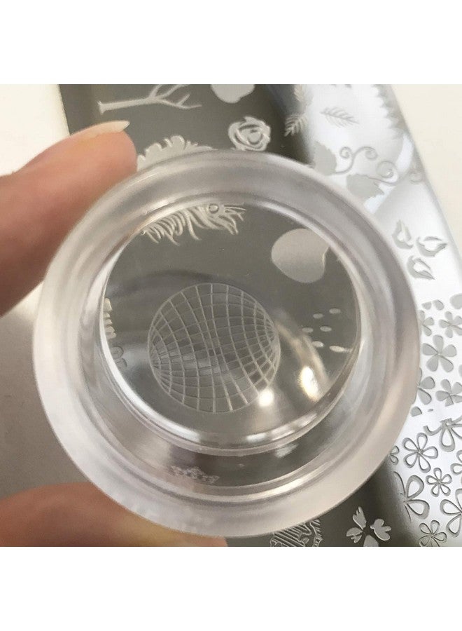 PUEEN 35mm HD Chunky Transparent Soft Stamper and Scraper Set - Nail Art - Stamping Tools - CLEAR - BH000706 - Image 4
