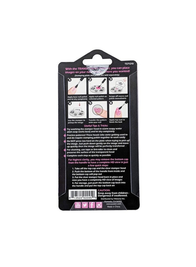 PUEEN 35mm HD Chunky Transparent Soft Stamper and Scraper Set - Nail Art - Stamping Tools - CLEAR - BH000706 - Image 2
