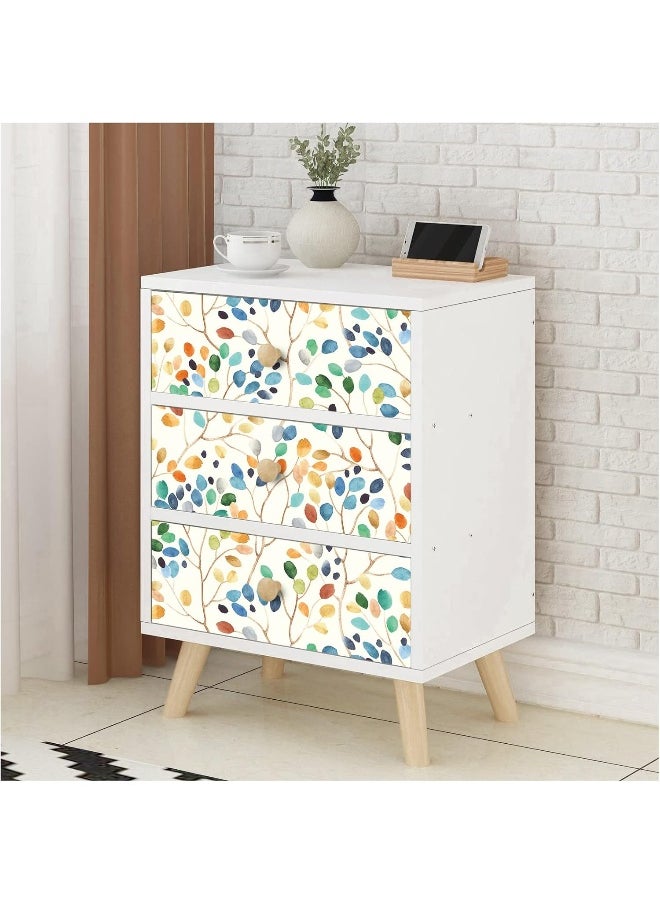 HAOKHOME HAOKHOME Floral Peel and Stick Wallpaper Colorful Forest Beige/Orange/Blue Removable Contactpaper for Nursery Decorations  - Image 2