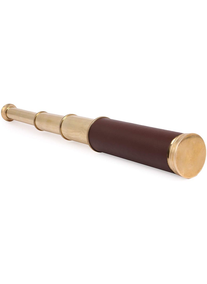 U.K MART UK MART 15 Inch Handmade Solid Brass Telescope With Wooden Box  - Image 2
