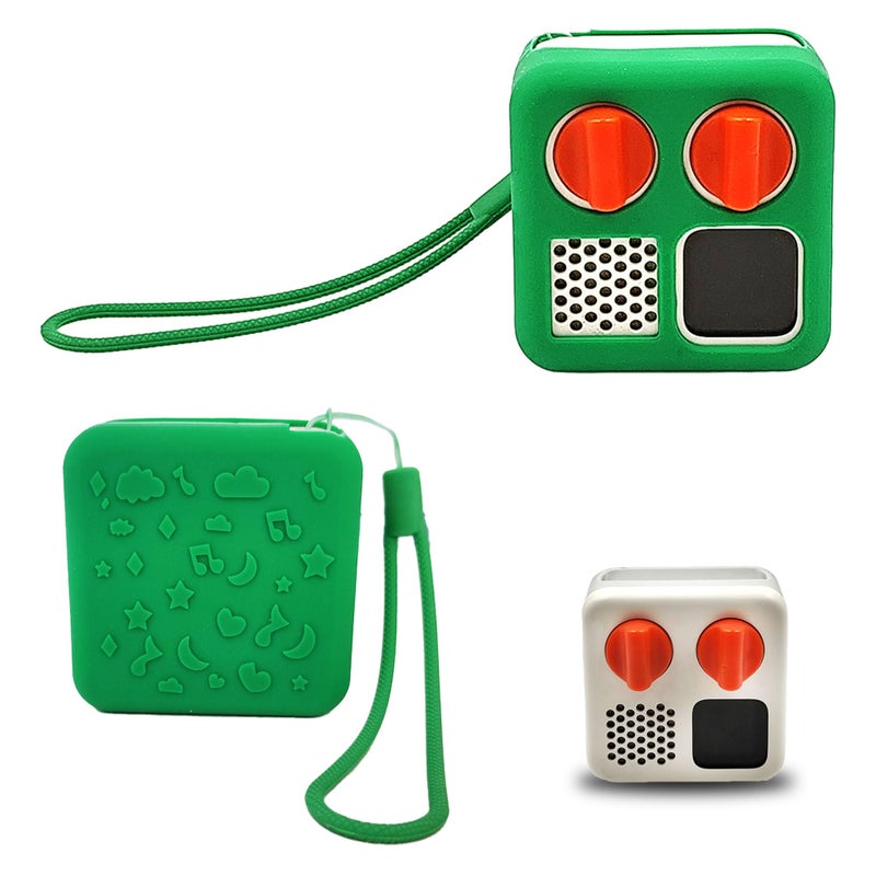 xcivi Anti-Slip Silicone Cover for YOTO Mini Audio Player, Protective Sleeve Case for Mini Player; Accessory for Kids Music Players (case only) (Green) - Image 1