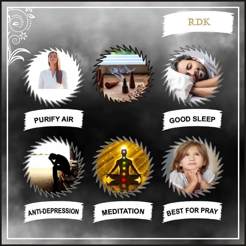 RDK عصي بخور رائحة نقية من RDK - علبة تحتوي على 50 عصا | عصي دهوب للاستخدام في الصلاة والعبادة والتأمل - Image 2