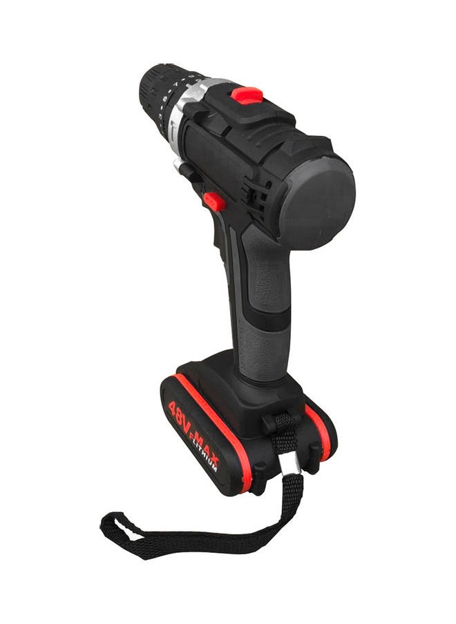 Generic - Electric Impact Cordless Drill High Power Drill Black/Red 27x5x24.5cm - Image 1