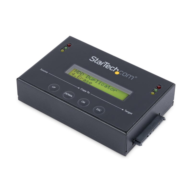Startech.com StarTechcom 11 Standalone Hard Drive Duplicator Eraser SATA HDD SSD Disk Cloner Copier Wiper Sanitizer Cloning Recovery Tool LCD Display TAA Compliant OS Independent SATDUP11 - Image 2