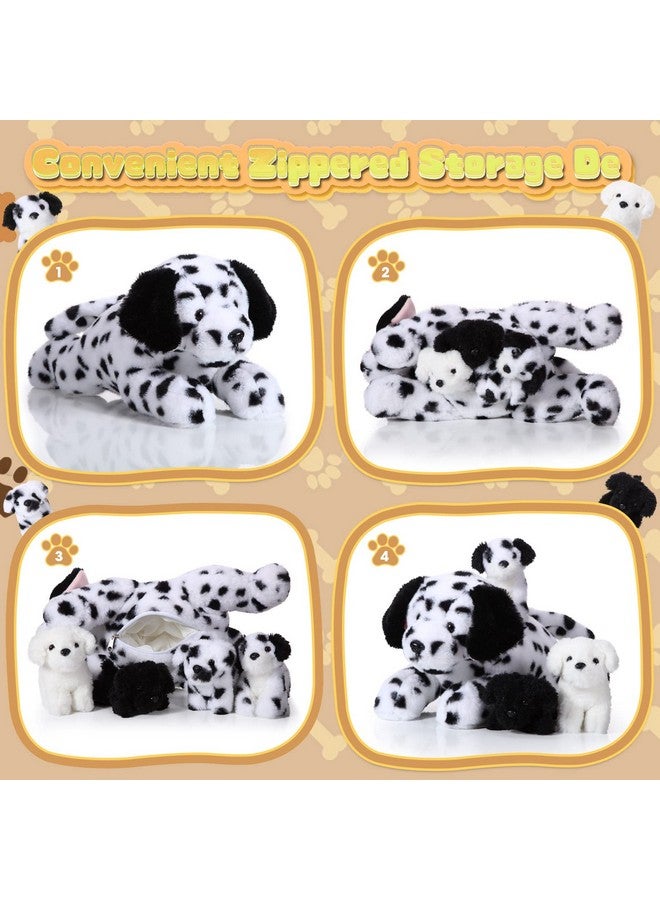 Skylety 5 Pieces Dog Stuffed Animal Puppy Stuffed Animal 1 Big Mommy Dog With 4 Mini Baby Cute Soft Plush Dog Stuffed Dog With Puppies For Birthday Children'S Party (Dalmatians) - Image 3