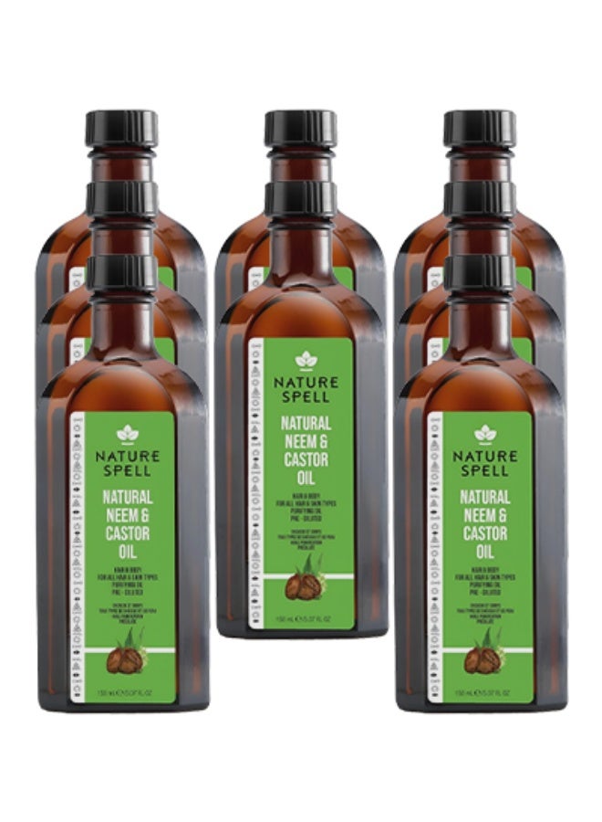 نايتشر سبيل 8 قطع زيت الخروع والنيم لجميع أنواع الشعر والبشرة 150 مل - Image 1