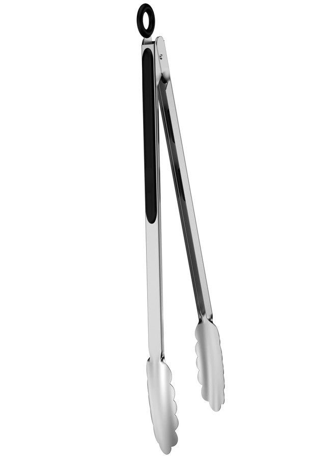 Lyxa SR 12-inch Stainless Steel Kitchen Tongs with Locking, Metal Food Tongs Non-Slip Grip (12") - Image 1