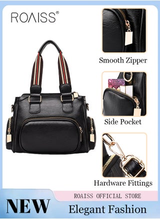 Soft Leather Shoulder Bag  Fine PU Leather Smooth Zipper Large Capacity Multilayer Space Quality Inside - pzsku/Z689A6E4E018164D5D9F5Z/45/_/1696765917/a57f556b-71eb-4185-923c-0b9de5a55d28