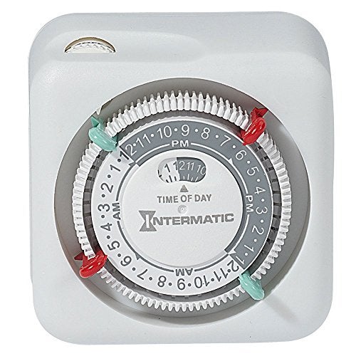 Intermatic مؤقت داخلي Intermatic TN111K بقدرة 15 أمبير - تحكم متعدد الاستخدامات على مدار 24 ساعة - تجاوز يدوي سهل وتصميم بمقبس ثنائي الشوكة (عبوة واحدة) - Image 1