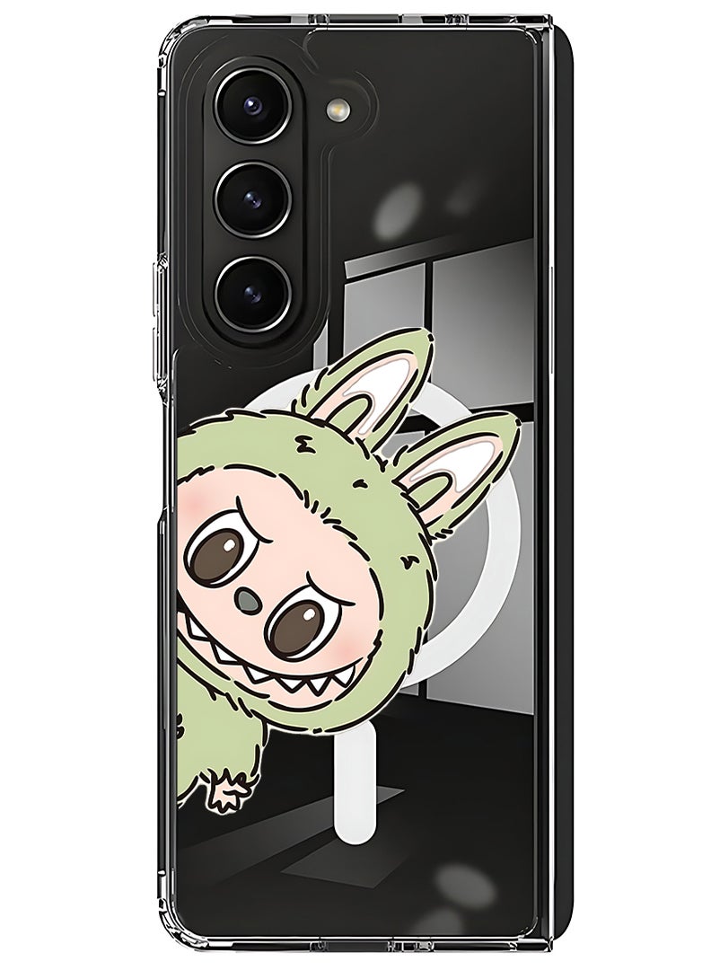 Theodor Magnetic Case for Samsung Galaxy Z Fold 6 Compatible with MagSafe Wireless Charging, Shockproof Phone Bumper Cover Labubu (4) - Image 1