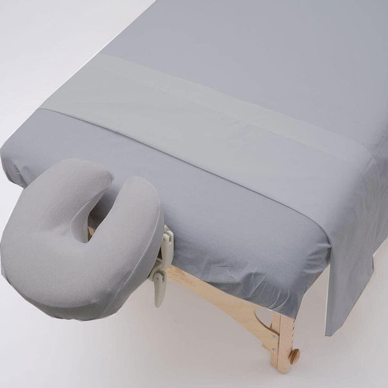 Massage Table Sheet SetMicrofiber 3Piece Massage Sheet SetUltraLight Premium Facial Bed CoverWrinkle Free Includes Flat Sheet Fitted Sheet with Face Cradle Cover Light Grey