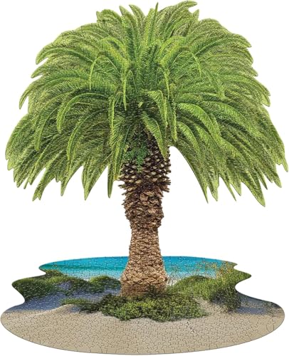 Madd CAPP I Am Palm 1000 Piece Puzzle Palm Tree Shaped Nature Jigsaw 30 x 38 Assembled Size Poster Reference Educational Fun Fact Booklet - Image 5