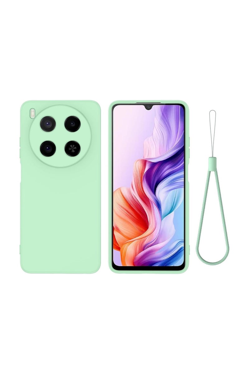 general Protective case compatible with ZTE Blade V70 Max, liquid silicone protective case with ultra-fine fibre lining, soft rubber gel TPU shockproof protective back cover with lanyard strap