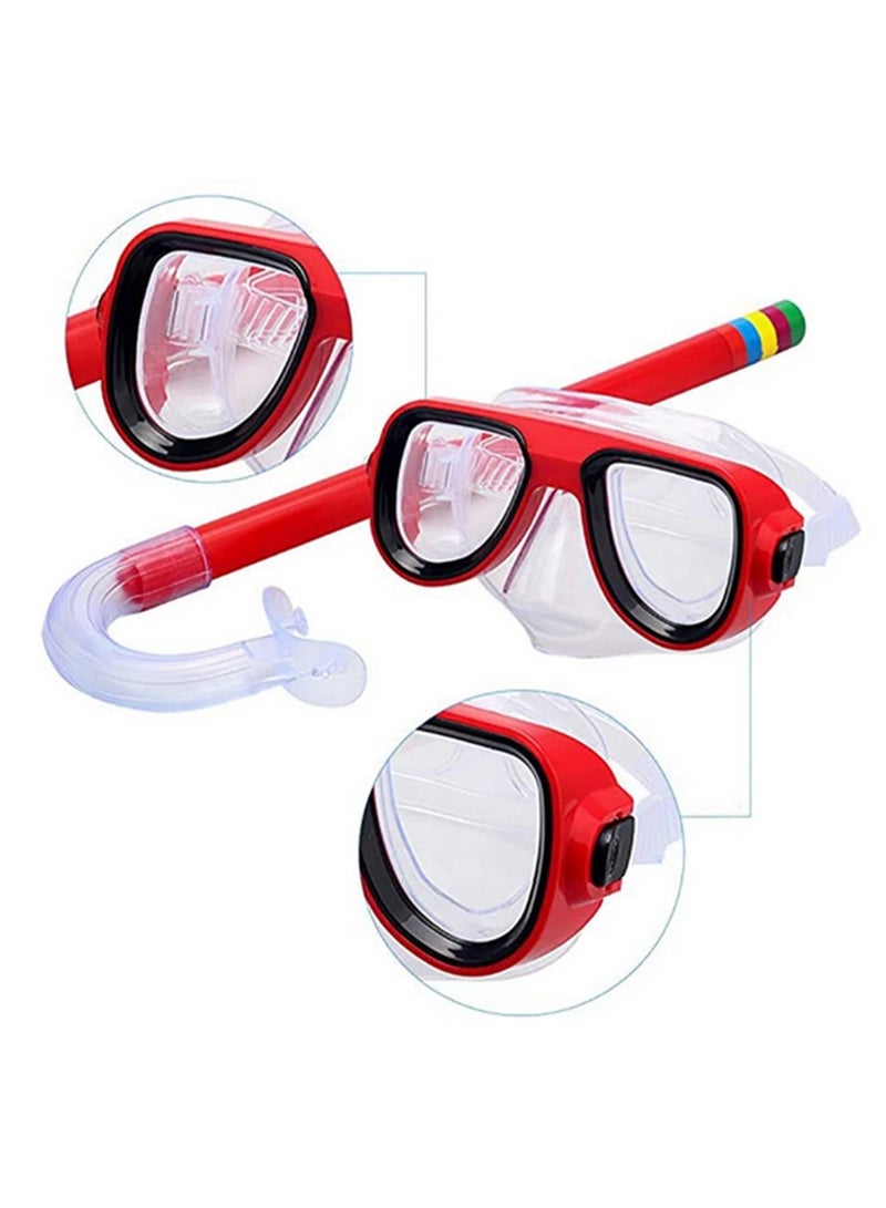 مجموعة نظارات الغوص للأطفال والكبار، قناع مضاد للصدمات والضباب مع أنبوب تنفس نصف جاف، إكسسوارات الغوص بالسنوركل للرياضات المائية، معدات الغوص تحت الماء، معدات سنوركل متينة - Image 2